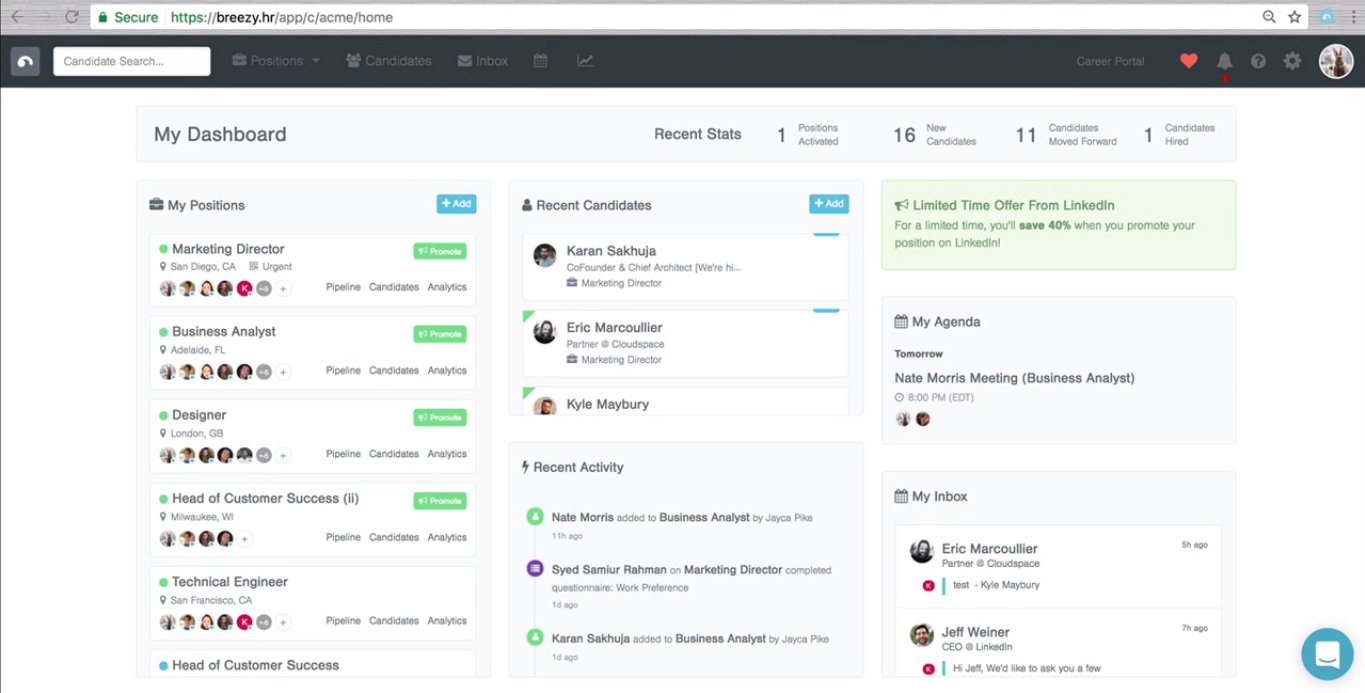 Breezy Hr Dashboard