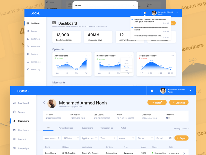 Loom Dashboard