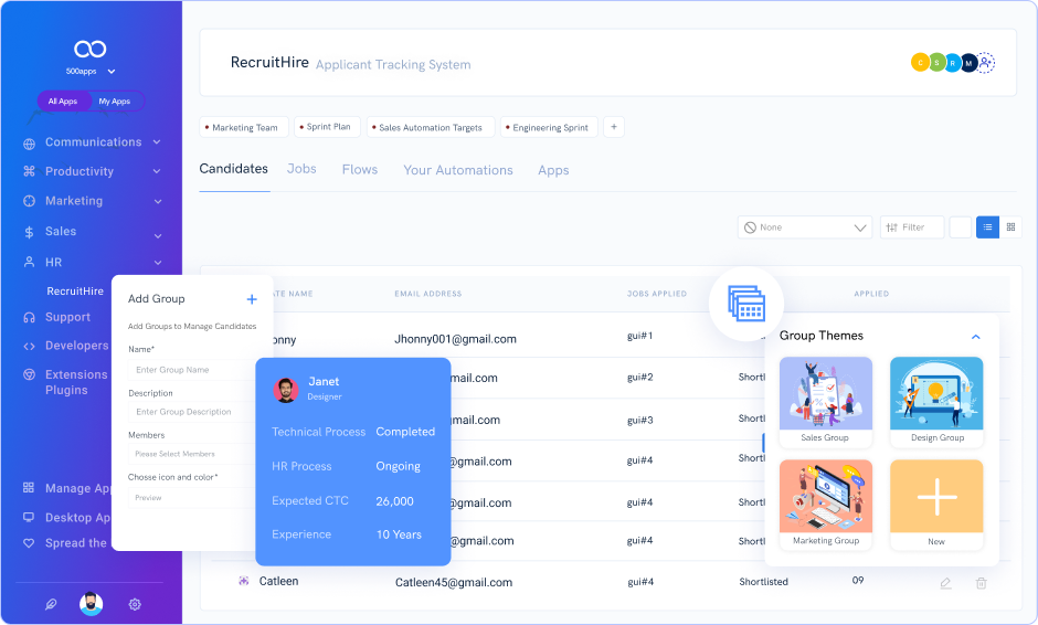 Recruithire Dashboard