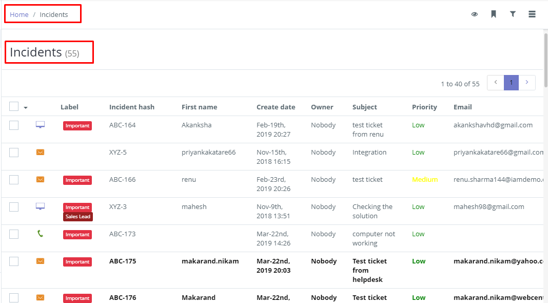 Vision Helpdesk Dashboard